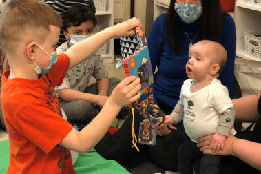 Baby Ethan teaches children about Empathy with a Roots of Empathy Instructor
