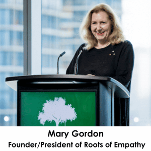 Mary Gordon at 2023 Roots of Empathy Research Symposium